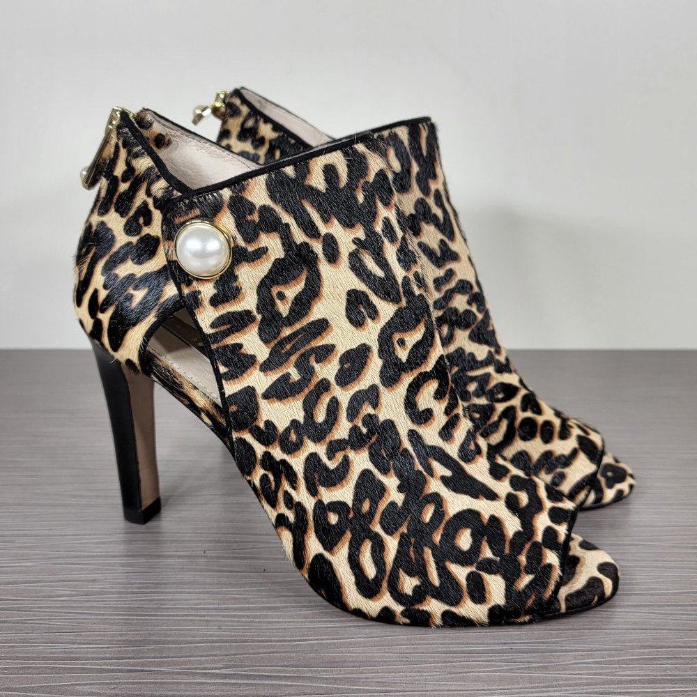 Louise et Cie Illisa Peep Toe Bootie Leopard Print
